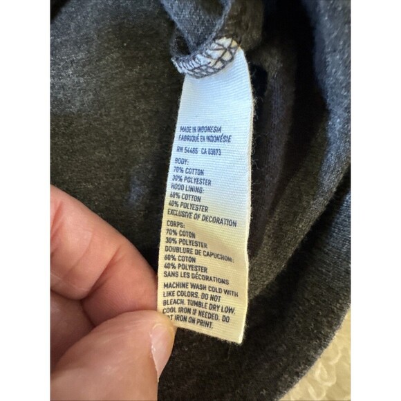 American Eagle Hoodie Mens LARGE AE Long Sleeve Hooded Sweatshirt BLACK - Picture 3 of 10